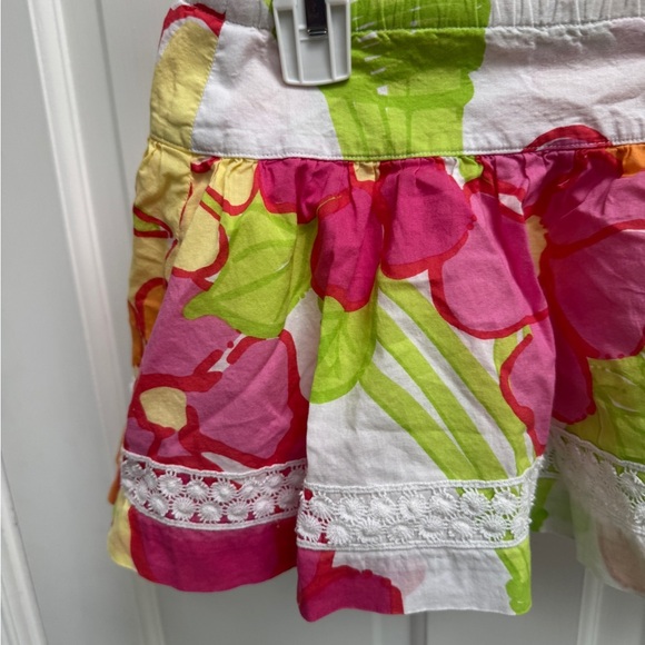 Lilly Pulitzer 3T Girls Multicolor Floral Ruffled Flowy Summer Skirt - Picture 3 of 5